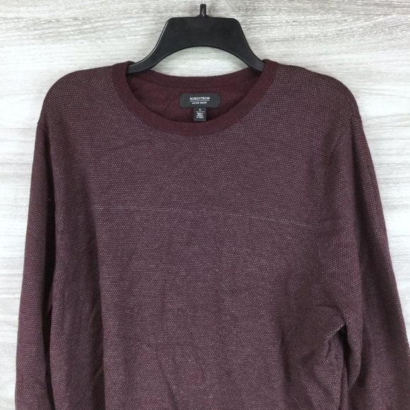 NORDSTROM Bird's Eye Crewneck Sweater - Picture 2 of 5